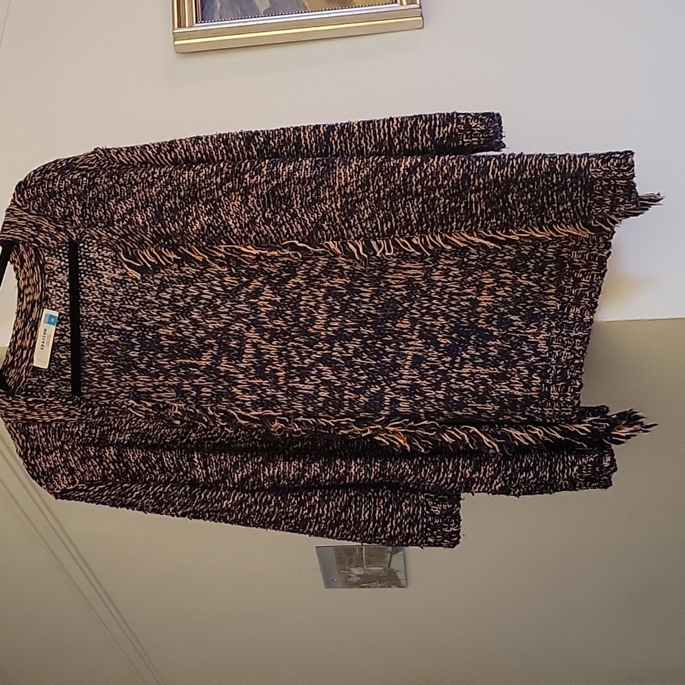 Anthropologie Sparrow Fringe Knit Open Cardigan